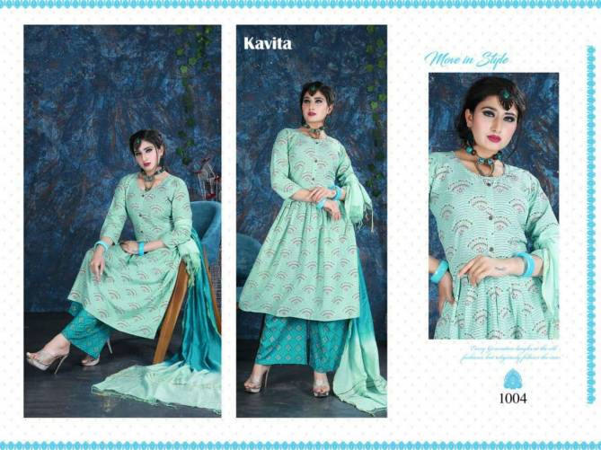 Fashion Talk Kavita 1 Latest Fancy Designer Regular Wear Rayon Top With Bottom Collection
