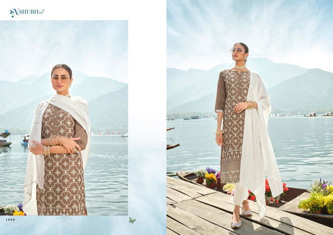 Shubh Lucknowi Designer Chanderi Silk Ethnic Wear Ready Made Salwar Suit Collection
