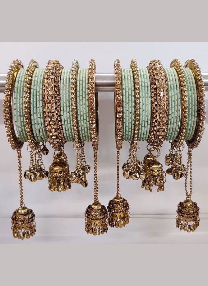 Latest Heavy Bridal Bangles Collection Jhumki Latkan Style