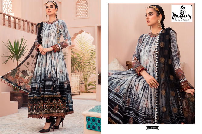 Majesty Maria B Lawn 8 Latest fancy Designer Festive Wear jam silk cotton digital print Pakistani Salwar Suits Collection
