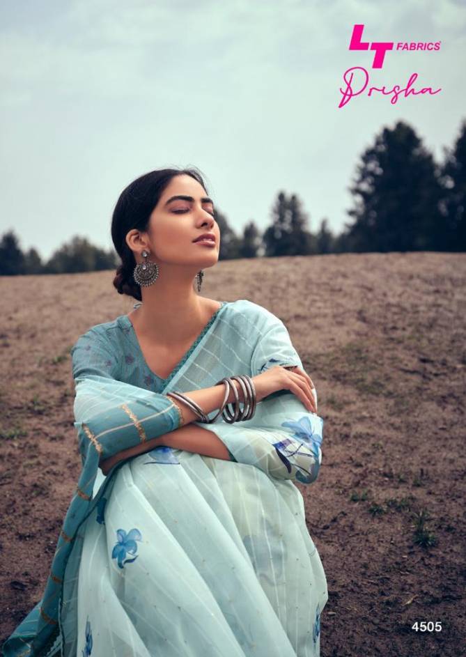 Lt Prisha Ethnic Wear Organza Silk Designer Printed Saree Collection
