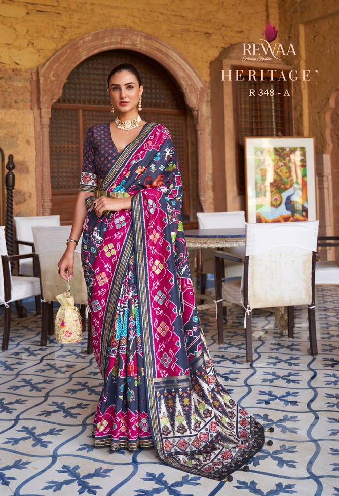 Heritage By Rewaa 348 Series Best Saree wholesale shop in Surat
