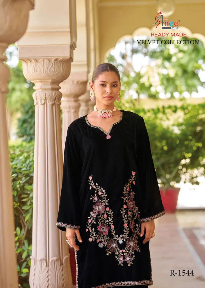 R 1544 By Shree Winter Wear Velvet Pakistani Top With Bottom Wholesale Price In Surat