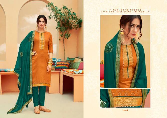 SWEETY FASHION URVASHI -NX Latest Fancy Designer Festive Wear Jam Satin With Heavy Swarovski jacquard Border Salwar Suit Collection