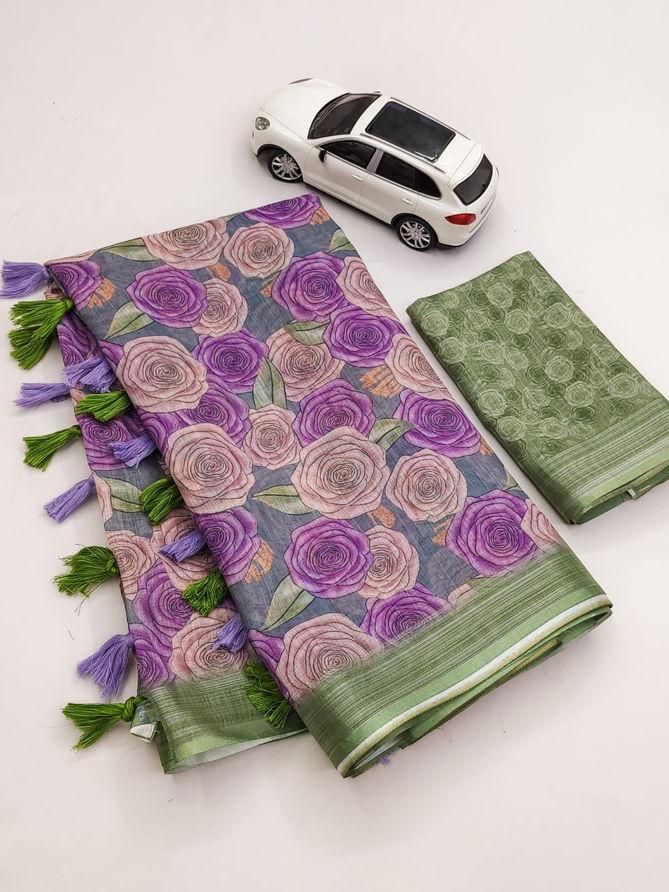 MG 357 Linen Digital Printed Non Catalog Sarees Wholesale Price In Surat