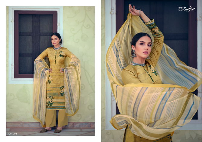 Zulfat Minaaz Casual Wear Pure Original Heavy Jam Cotton Digital Print Top With Chiffon Dupatta Designer Dress Material Collection