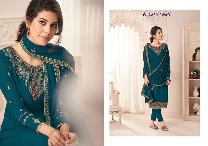 Aashirwad Nargis 8376 Series Latest fancy Casual Wear Real Georgette Designer Occasional Wear Salwar Kameez Collection
