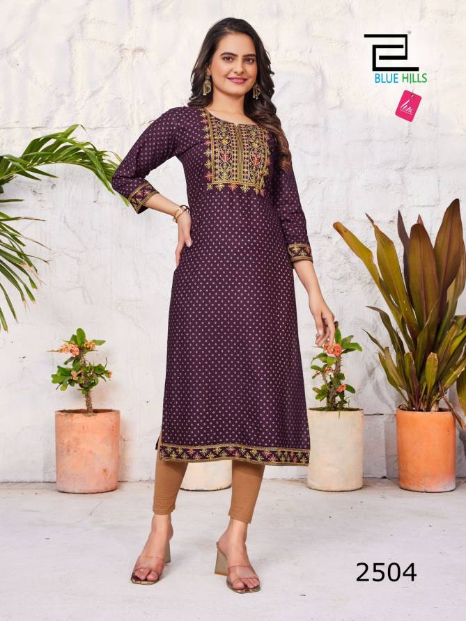 Solid Vol 25 By Blue Hills 2501 to 2508 Kurti suppliers in India
