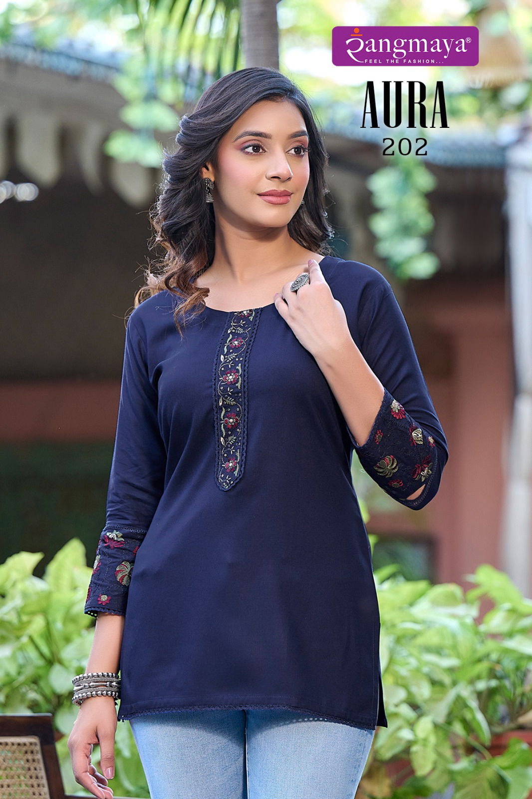 Aura Vol 2 By Rangmaya Rayon Tunic Ladies Top Exporters In India