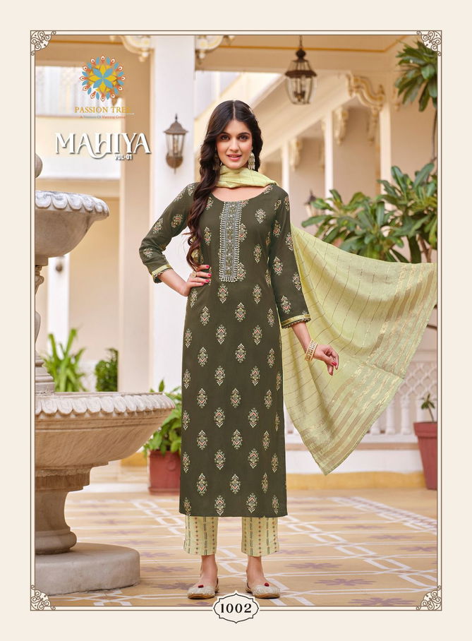 Mahiya Vol 1 By Passion Tree Straight Kurti With Bottom Dupatta