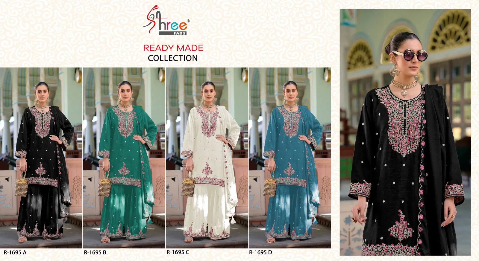 R 1695 By Shree Fabs Chinon Pakistani Readymade Suits Orders In India