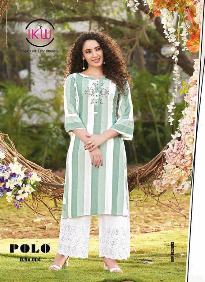 Ikw Polo Latest Designer Casual Wear Rayon Kurtis Collection 