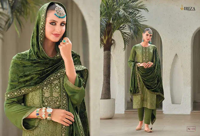 Sadgi By Ibiza Gaji Silk Jacquard Dress Material Wholesale Online