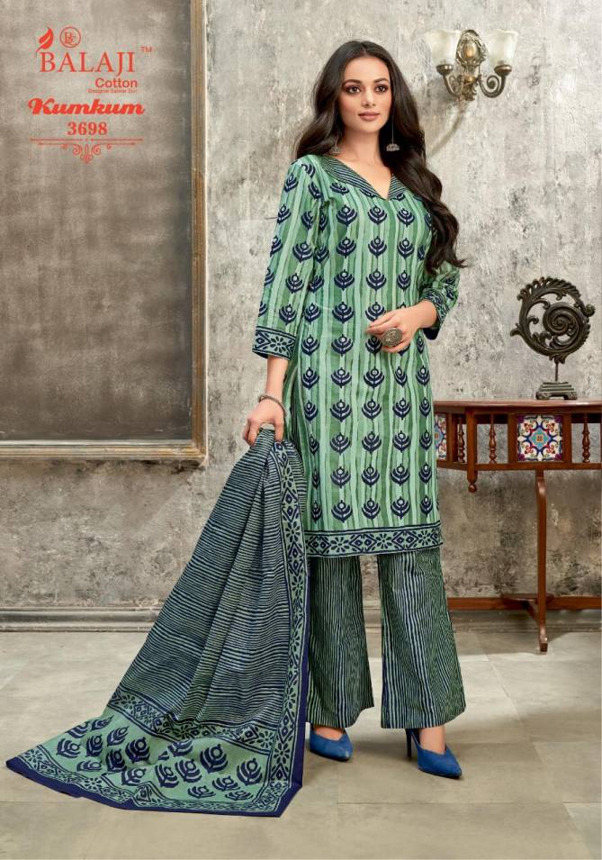 Balaji Cotton KumKum 25 Latest Fancy Designer Regular Casual Wear Cotton Printed Dress Material Collection
