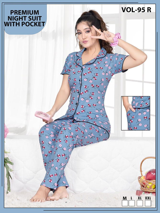 Fashion Talk C Ns Vol 95 Printed Hosiery Cotton Night Suits Catalog
