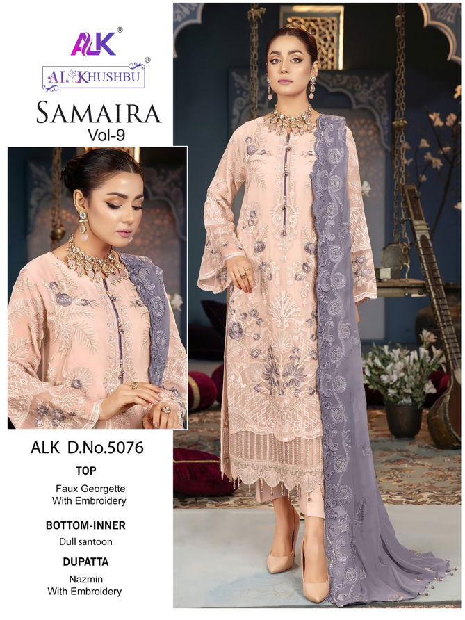 Samaira Vol 9 By Al Khushbu Georgette Pakistani Suits Wholesale Shop In Surat
