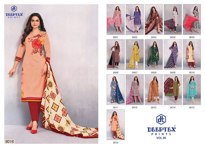 Deeptex Miss India Vol 90 Printed Cotton Dress Material Exporters In India