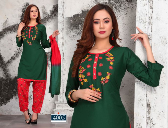 Trendy Gravity Latest Regular Casual Wear Heavy Rayon Embroidery Work Readymade Collection