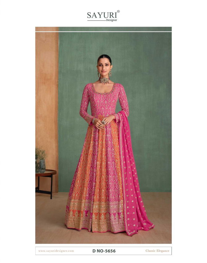 Rang Rasia By Sayuri Georgette Gown With Dupatta Suppliers In India