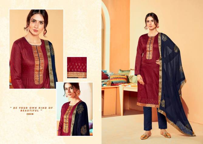 SWEETY FASHION URVASHI -NX Latest Fancy Designer Festive Wear Jam Satin With Heavy Swarovski jacquard Border Salwar Suit Collection