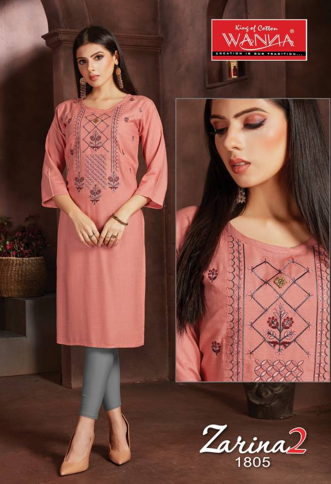 Wanna Zarina 2 Fancy Ethnic Wear Embroidery Latest Kurtis Collection
