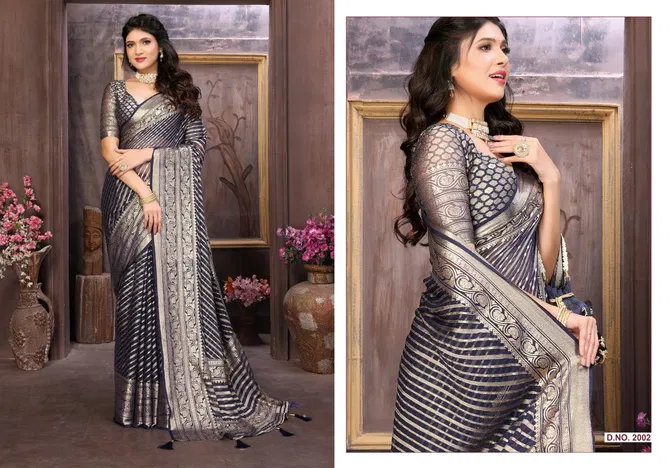 Shaligram Vol 2 By Sirona Dull Moss Brasso Sarees Exporters In India