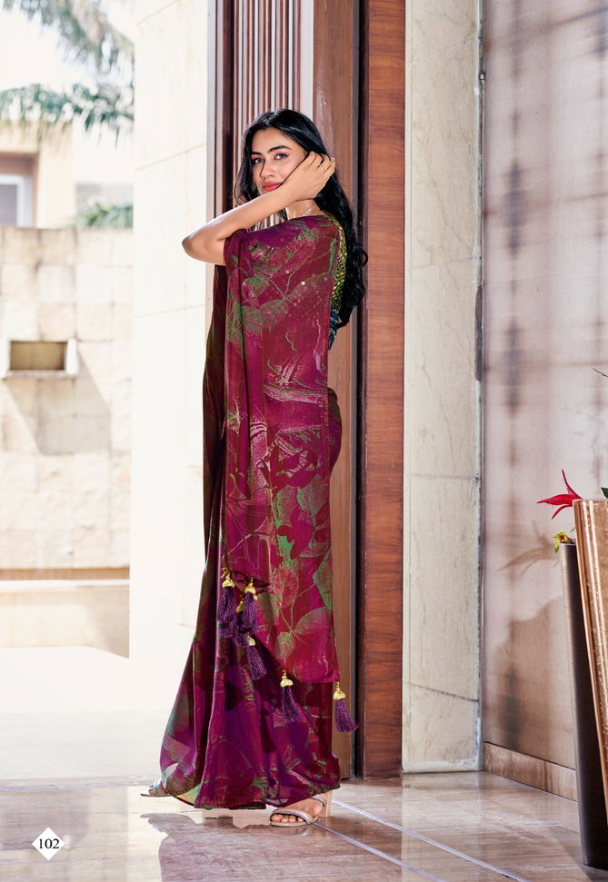 Shannon By Stavan Velvet Saree Catalog