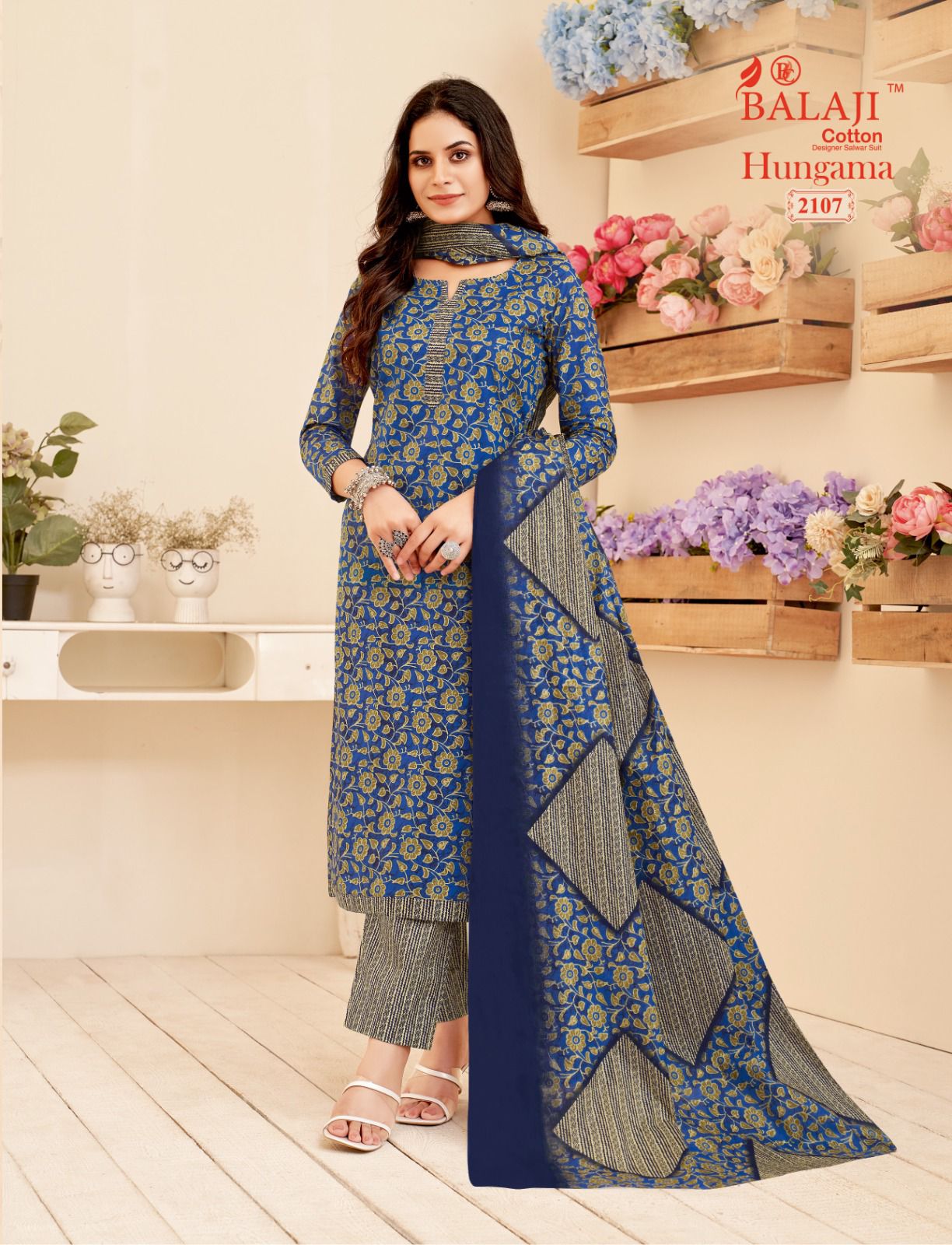 Hungama Vol 21 By Balaji Pure Cotton Printed Dress Material Online Wholesale