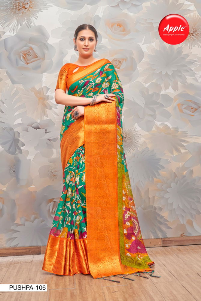 Apple Pushpa 1 New Exclusive Wear Cotton Silk Latest Saree Collection