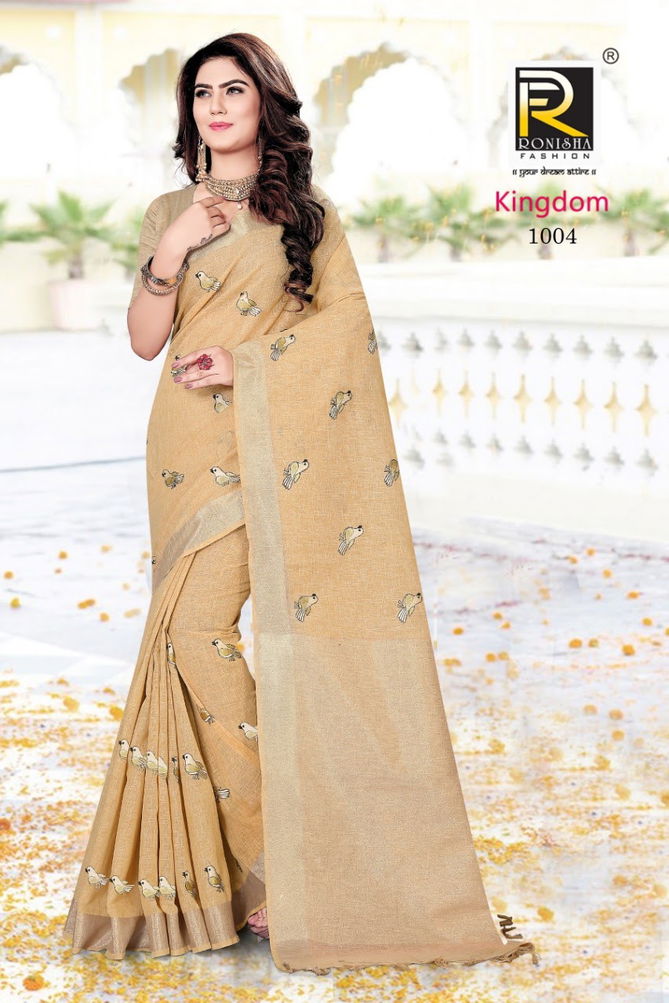 Ronisha Kingdom 2 Latest Regular Wear Cotton Silk Printed Saree Collection