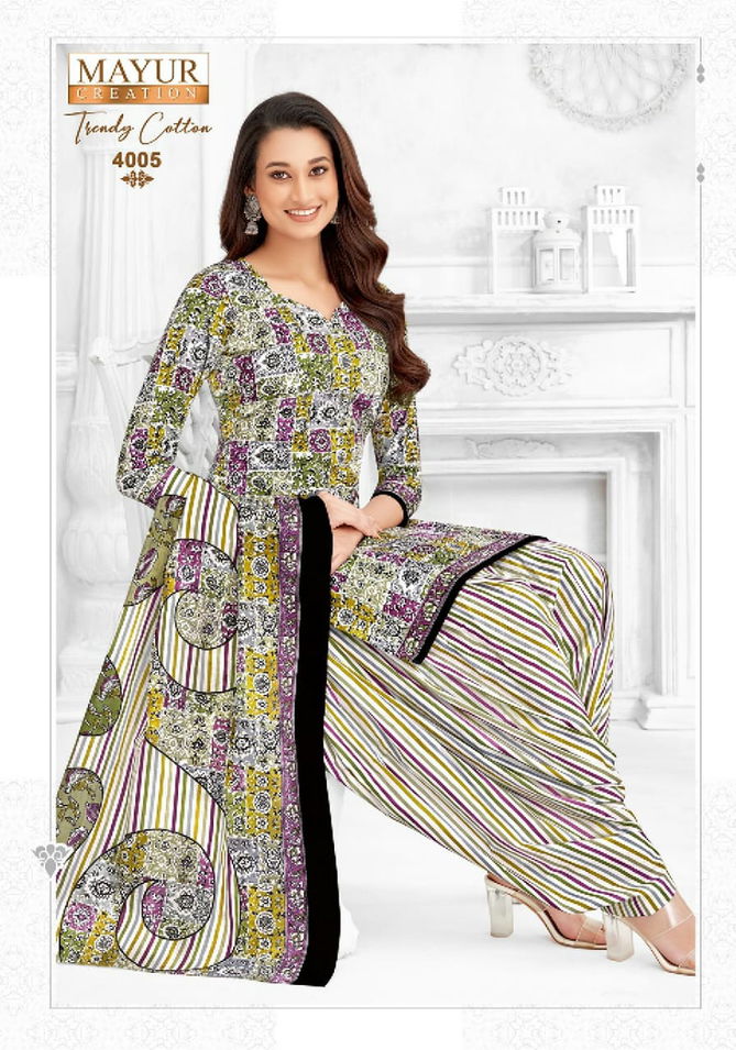 Trendy Cotton Vol 4 By Mayur Cotton Printed Dress Material Suppliers In India