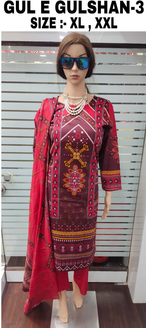 Gul E Gulshan 3Latest Fancy Designer Casual Wear Lawn Cotton Printed Readymade Suit Collection
