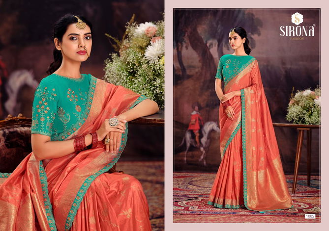 Rubby Silk By Sirona Dola Silk Designer Party Wear Sarees Suppliers In India