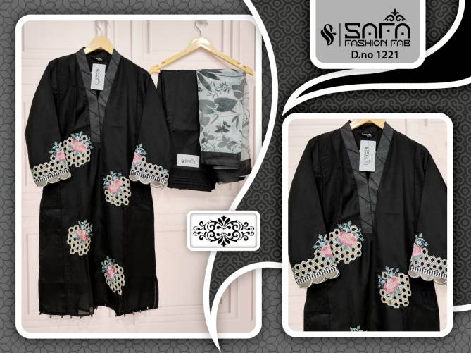 Safa Fashion Fab 1221 Heavy Festive Wear Georgette Top With Bottom Collection