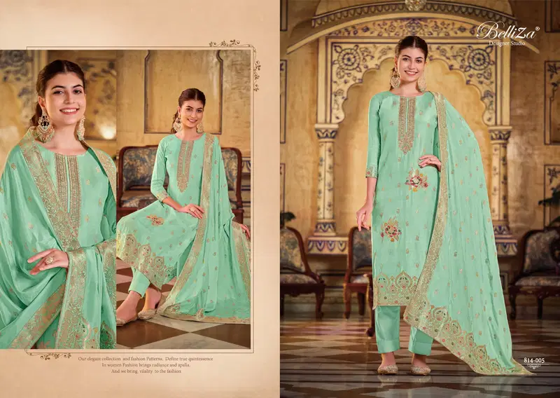 Belliza Saanvi Vol 2 Viscose Embroidered Dress Material Collection