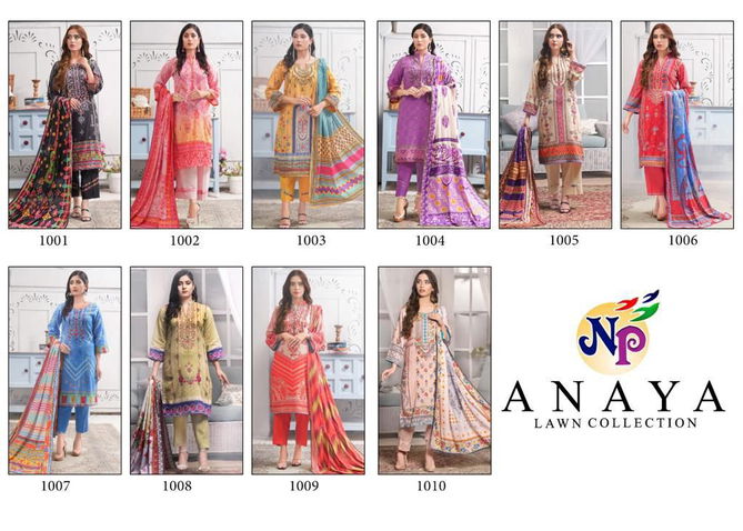 Anaya By np Print Lawn Cotton Pakistani Dress Material Wholesale Shop In Surat