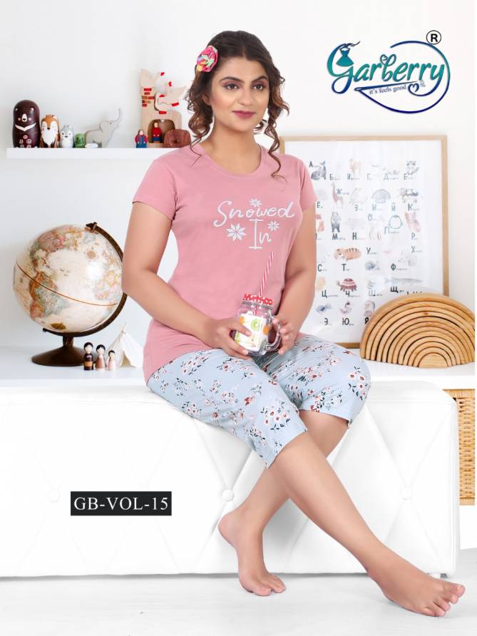 Garberry Latest Fancy Designer Night Dress 15 Cotton Lycra Night suits Collection 