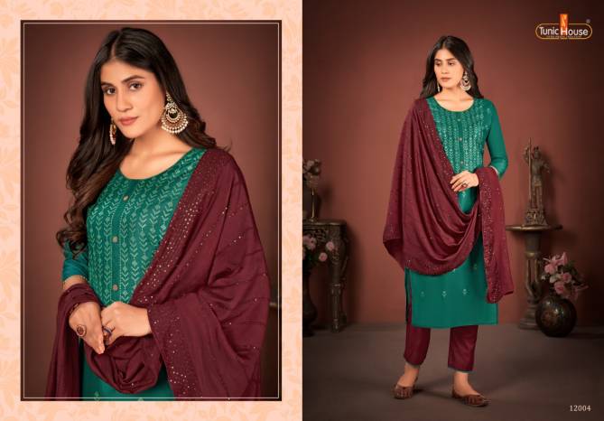 Tunic House Meraki Fancy Ethnic Wear Silk Ready Made Salwar Suit Collection