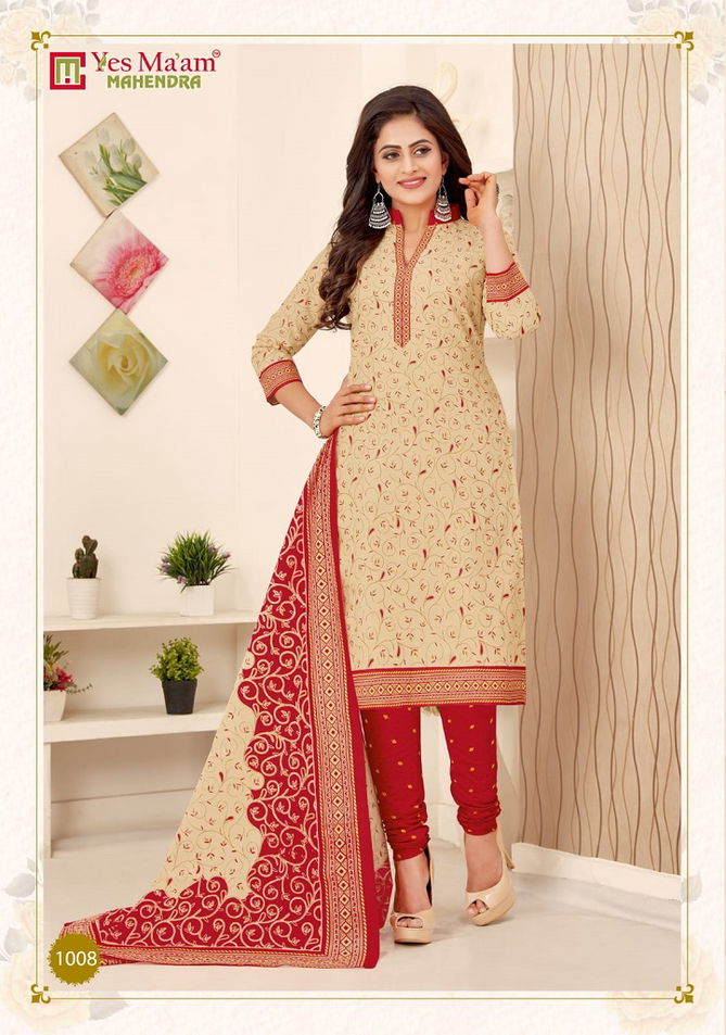 Yes Mam Mahendra Regular Wear Cotton Printed Designer Dress Material Collection
