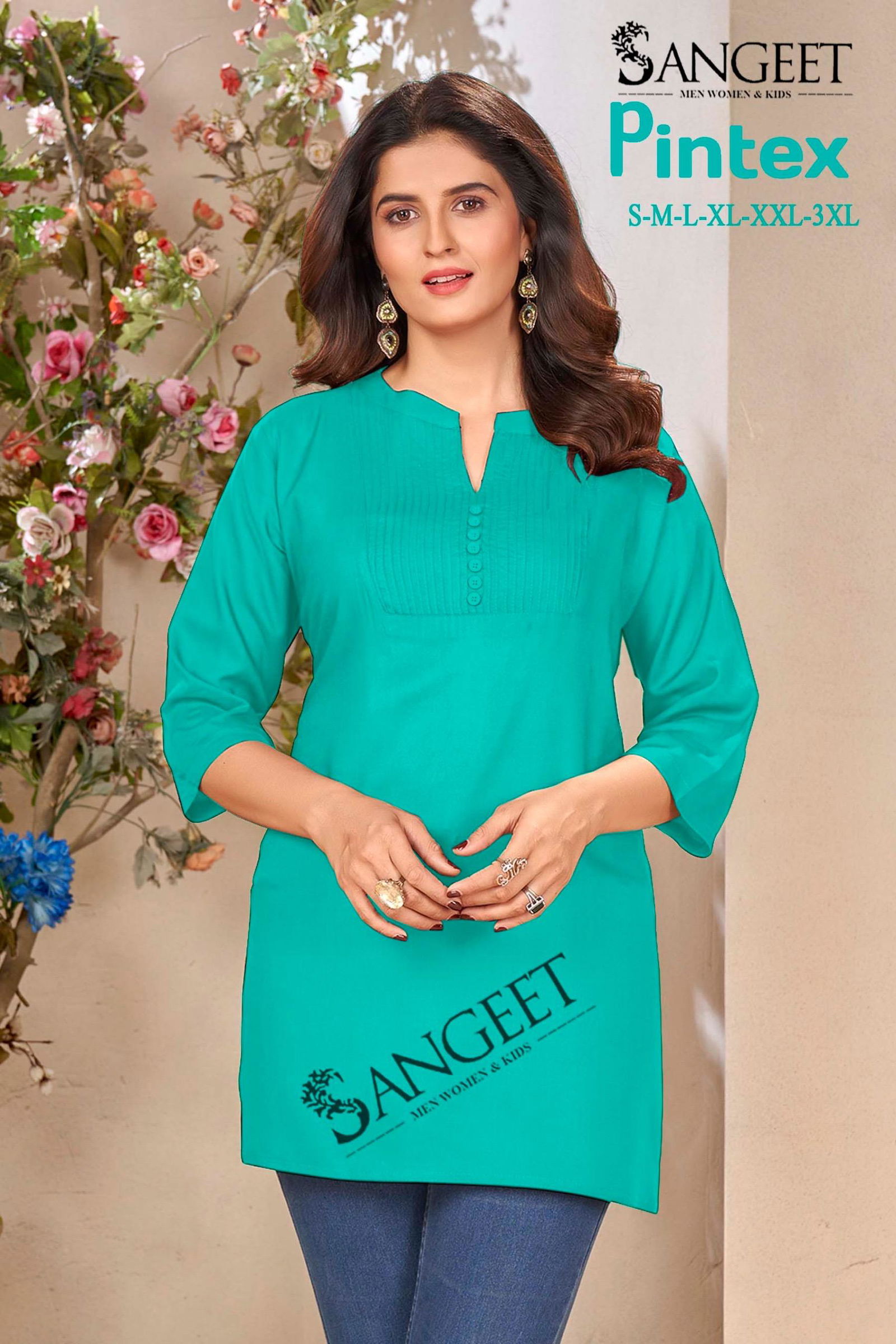 Pintex Color 1 By Sangeet Rayon Short Kurti Wholesale Market In Surat