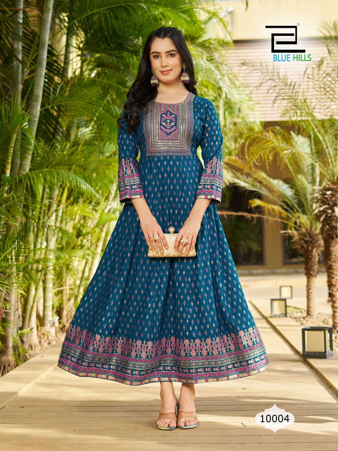 Sandwich Vol10 By Blue Hills 10001 To 10007 Long Anarkali Kurtis Wholesalers In Delhi