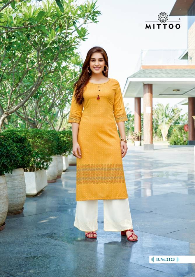 Mittoo Panghat 19 Fancy Ethnic Wear Rayon  Kurtis With Bottom Collection
