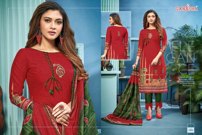 Ganesha Patiyala 24 Latest Designer Casual Regular Wear Printed Cotton Dress Material Collection
