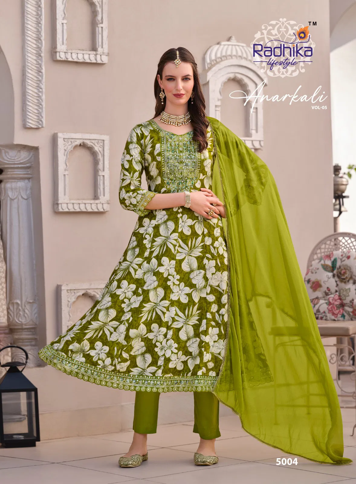 Anarkali Vol 5 By Radhika Rayon Kurti With Bottom Dupatta Orders In India