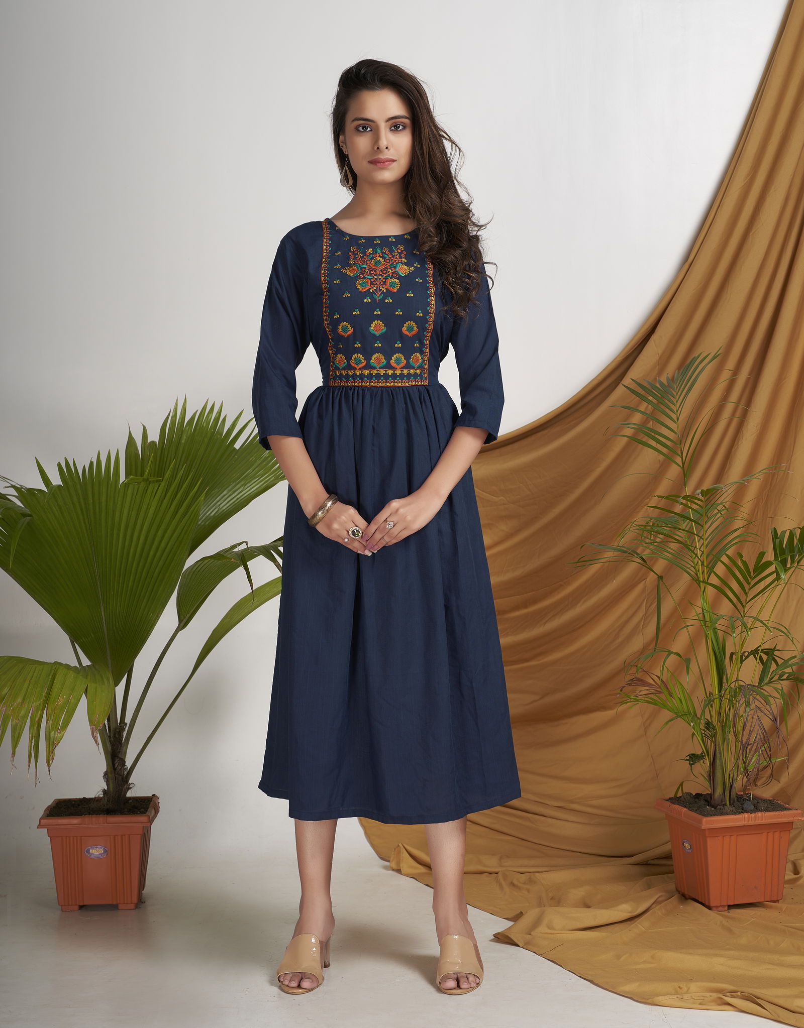 Aarvi Stylish Flare Magic Cotton Kurti Wholesalers In Delhi