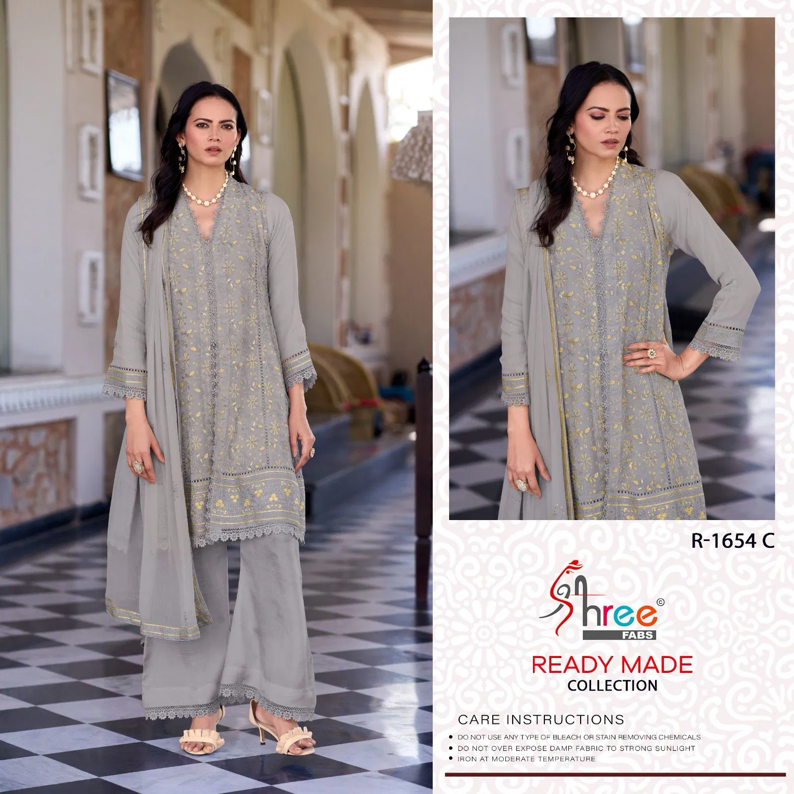 R 1654 By Shree Fabs Pakistani Readymade Suits Wholesale Shop In Surat