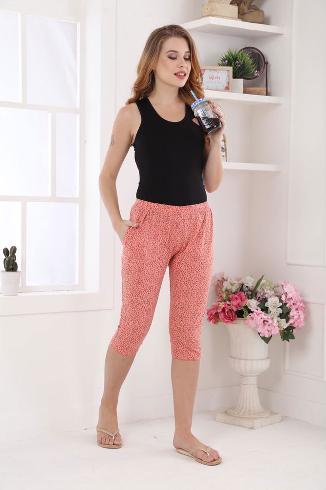 Colour 9 Soft Comfort Night Wear 	Hosiery Cotton Capri Collection
