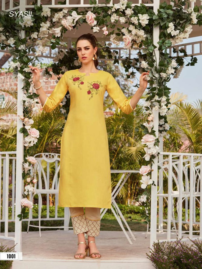 Syasii Magical Beauty Latest Fancy Designer Casual Wear Long Kurtis  With Bottom Collection
