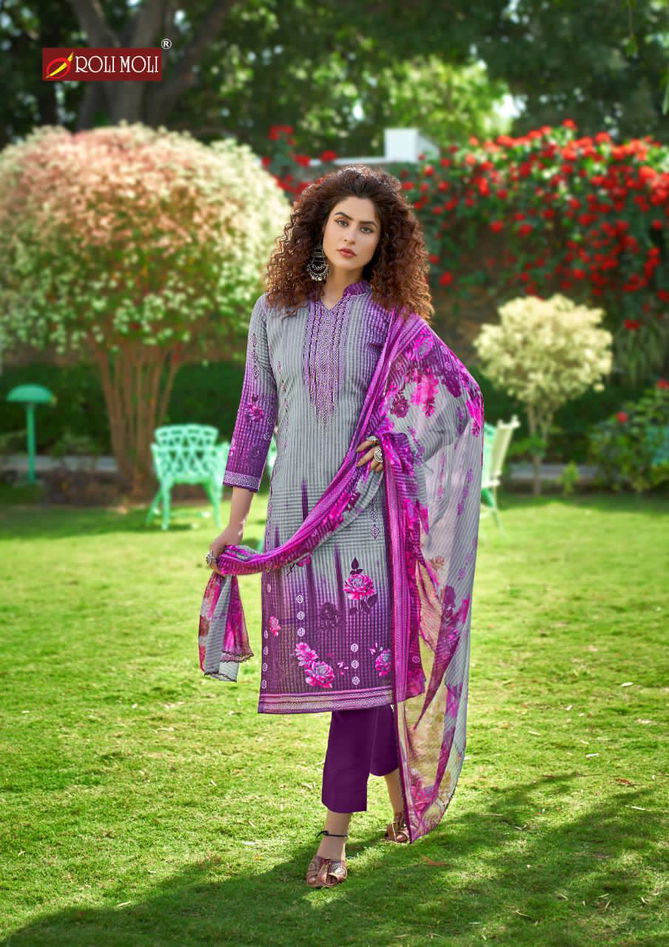 Roli Moli Maria Latest Designer fancy Casual Wear Cambric Printed Designer Dress Material Collection
