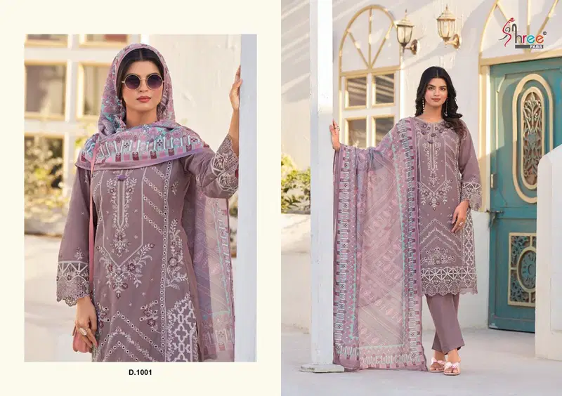 Tasrif Premium Lawn Collection Vol 1 By Shree Fabs Cotton Salwar Suits Wholesale Online